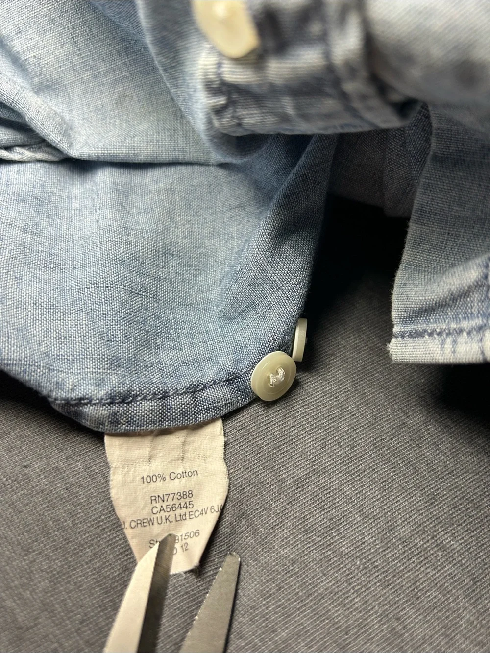 J. Crew Light Blue Denim Button-Down Shirt